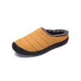 thumbnail image 3 of Fangasis Mens Casual Shoes Closed Toe Winter Shoe Plush Lined Flats Travel Warm Slippers Camel 5.5, 3 of 5