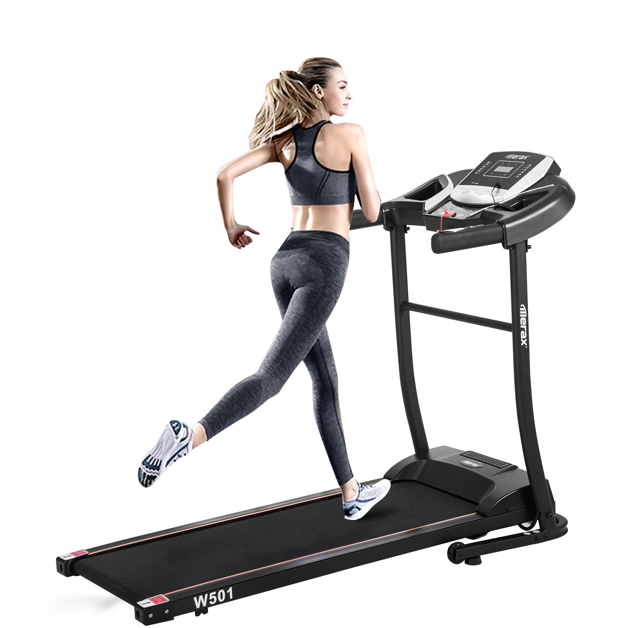 Folding Exercise Treadmills with 16'' Wide Tread Belt, SEGMART Electric