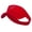 Red, variant on Hot Pink Ribbon Breast Cancer Logo Embroidered Visor - Black OSFM