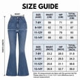 thumbnail image 4 of FEDPOP Baggy Jeans for Girls Wide Leg Ripped High Elastic Waisted Denim Pants Cute Summer Trousers Y2K Streetwear 7-14Y, 4 of 7