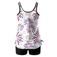 thumbnail image 6 of Levmjia Women's High Waist Patriotic Star Print 4th of July Basic Tankini Swimsuit Set with Pads, Nylon Spandex Swimwear Sizes S - 2XL, 6 of 6