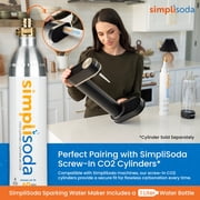 Simpli Soda BLÜ Sparkling Water Maker, Premium Soda Streaming Machine - Black (No CO2 Cylinder Included)
