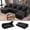 Black-107"U-Shaped-2, variant on Howcool 82" Sectional Sofa Bed, L-Shaped Sleeper Pull Out Couch with Storage Chaise & USB Charging Ports, Linen Fabric for Small Apartment Living Room,Dark Grey