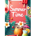 thumbnail image 4 of Tropical Theme Summer Banner Watermelon Design Sunglasses Decoration Ice Cream Design for Beach Party Outdoor Event Summer Celebration, 4 of 7