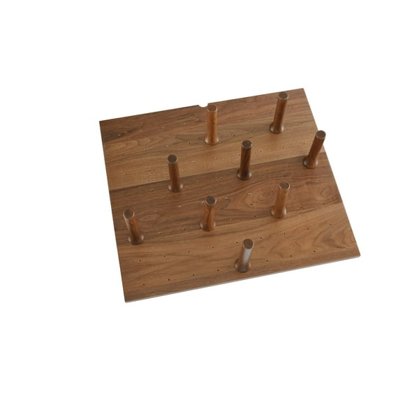Rev-A-Shelf Walnut Trim to Fit Drawer Board Insert with Wooden Pegs, Dark Brown