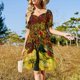 thumbnail image 4 of Vestido de noche de manga corta con estampado de morera, vestidos elegantes, 4 of 7