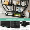 thumbnail image 6 of Tribesigns Bookshelf, Round Bookshelves Etagere Bookcase, 63 Inch Industrial Wood Book Shelf with Staggered Shelves, Rustic Open Shelving Organizer Rack Display Shelf for Home Office, Living Room, 6 of 8
