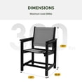 thumbnail image 4 of JUSTLET Outdoor Patio Dining Chairs Set of 2, 2 Chairs, Black, 4 of 7