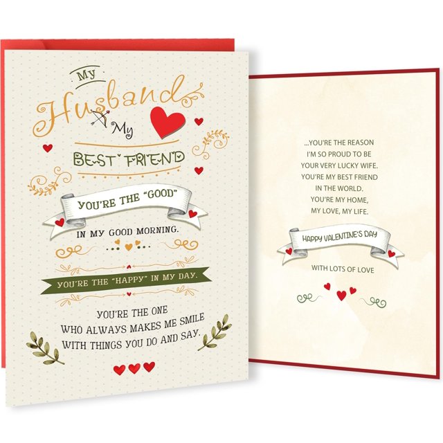 Tarjeta de San Valentín MOROLURU Romantic Husband Design