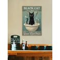 thumbnail image 5 of Cute Black Cat Sink Co. Wash Your Paws Tin Sign 8 x 12 Inches - Creative Wall Decor for Cat Lovers, Ideal for Adding Whimsy to Your Bathroom, 5 of 8