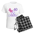 thumbnail image 4 of CafePress - 40 And Fabulous Women's Light Pajamas - Women's Short Sleeve Print T-Shirt and Pants Light Cotton Pajama Set, 4 of 7