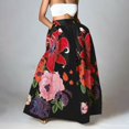 thumbnail image 2 of Maxi Skirts for Women Casual boho floral Print skirt A-Line Elastic High Waist Summer Womens Vacation Outfit, 2 of 5