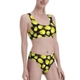 thumbnail image 4 of High Waisted Bikini Sets For Women, Light Bulb Pattern Bright Swimsuits Tummy Control, Two Pieces Bathing Suit, 4 of 8