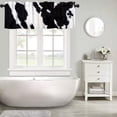 thumbnail image 5 of Cow Fur Valance Curtain White Black Cowhide Animal Skin Print Rod Pocket Valance Window Treatments 1 Panel Short Curtains for Kitchen Farmhouse Living Room Bathroom Bedroom 54 x 18 in, 5 of 6
