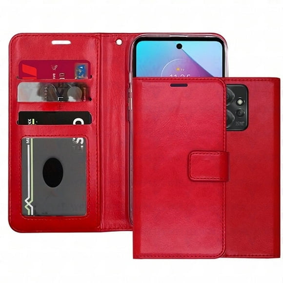 [PST] Motorola Moto G 5G (2023) / G Power 5G (2023) Wallet Case, Leather Magnetic Card Slot Wallet Folio Flip Case Cover
