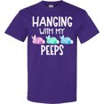 thumbnail image 3 of Inktastic Easter Hanging with My Peeps Pastel Bunnies T-Shirt, 3 of 5