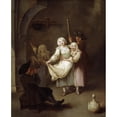 thumbnail image 3 of Pietro Longhi 12x14 Black Modern Framed Museum Art Print Titled - The Dance (C. 1750), 3 of 5