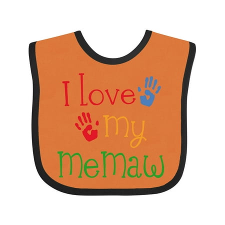 

Inktastic I Love My MeMaw Gift Baby Girl Bib