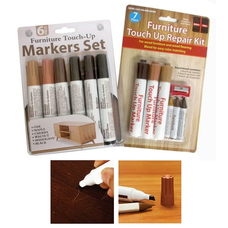 13 pc furniture marker crayons repair kit wood touch up scratch filler  remover