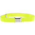 thumbnail image 2 of Kids Elastic Adjustable Strech Belt With Silver Square Buckle - Lemon Yellow, 2 of 4