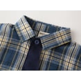 thumbnail image 4 of Emy Dola Little Boys Collared Button Down Shirt With Tie Set Toddler Boy School Uniform Shirt Tops Short Sleeve Plaid Blouse 2-8T, 4 of 11