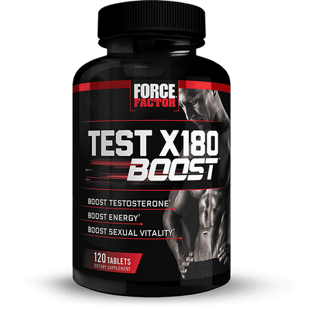Force Factor Test X180 Boost, Male Testosterone Booster, 120 Tablets