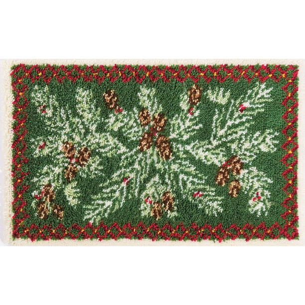 Mary Maxim Winter Pine Latch Hook Rug Kit