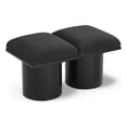 thumbnail image 1 of Meridian Furniture Pavilion Black Boucle Fabric Bench, 1 of 11