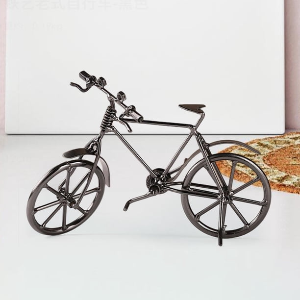 TOPPERFUN Modelo de bicicleta Decoración en miniatura Metal Simulación Vintage Decoración Adorno de Navidad