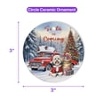 thumbnail image 5 of Santa is Coming Havanese Merry Christmas Xmas Noel Truck Tree Ceramic Round Ornament Havanese Dog Lover Gifts Idea Home Tree Decor - 02023, 5 of 5
