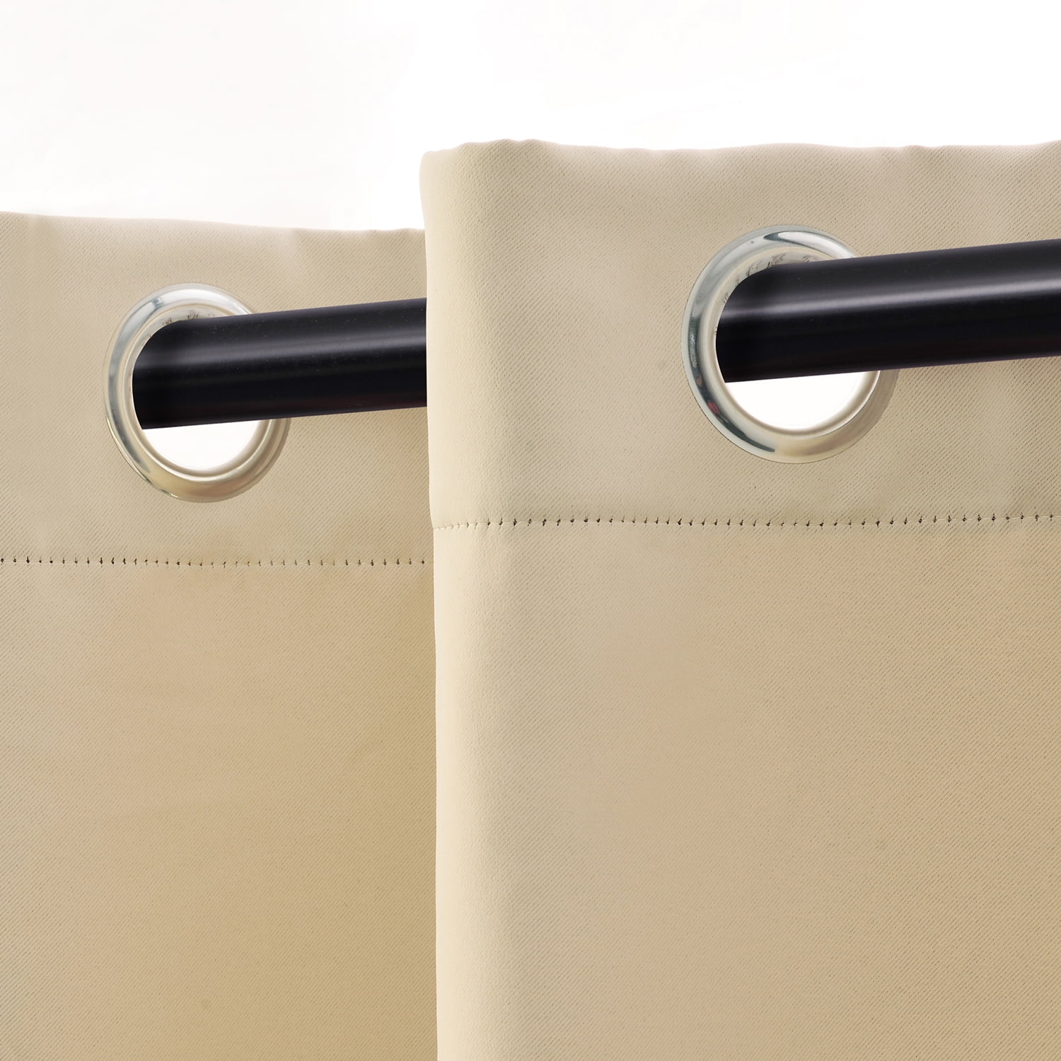 Superior Solid Blackout Curtain Set of 8, 52" x 84", Ivory