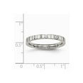 thumbnail image 7 of White Stainless Steel Ring Band Wedding Cubic Zirconia CZ, 7 of 7