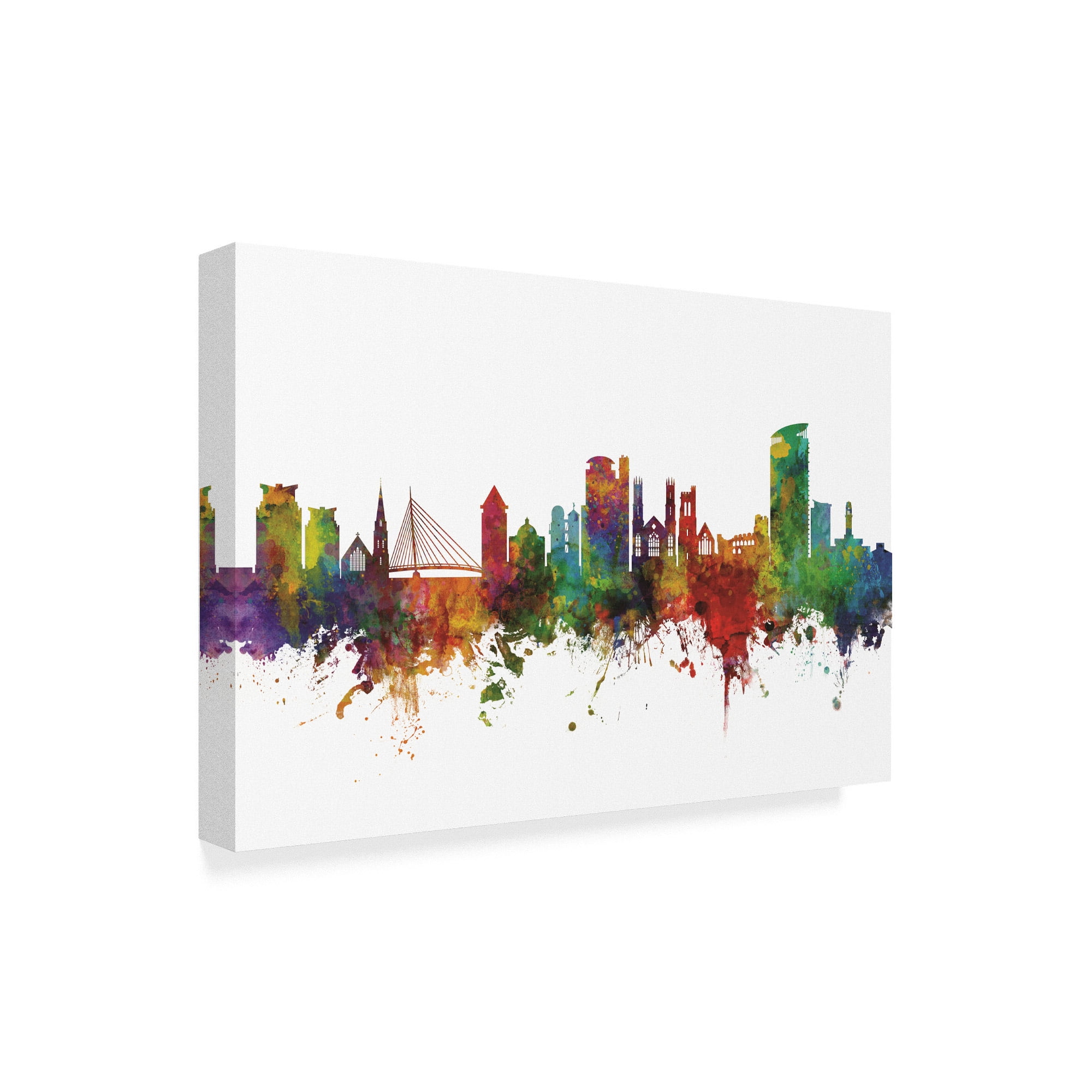 Trademark Fine Art 'Swansea Wales Skyline II' Canvas Art by Michael Tompsett