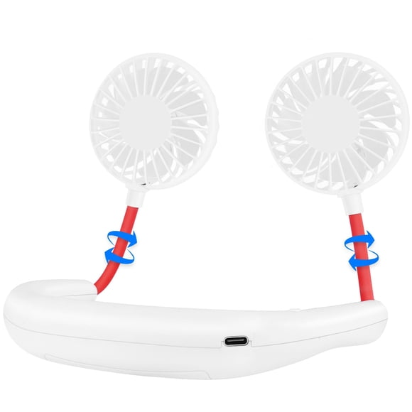 Ventilador de cuello Haomaomao portátil de 2500 mAh, recargable por USB, 3 velocidades