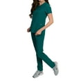 thumbnail image 4 of Medgear Celeste Women's Stretch Scrubs Set with Cross Over Neckline Top and Slim Leg Pants, 4 of 4