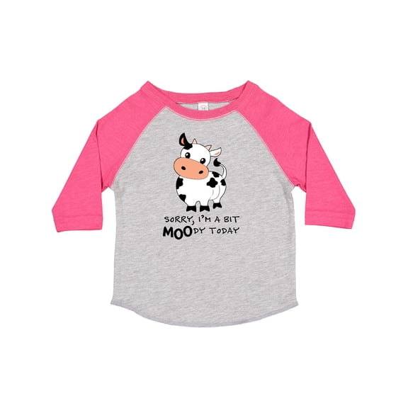 Inktastic Sorry, I'm a Bit Moody Today Cute Cow Pun Boys or Girls Toddler T-Shirt