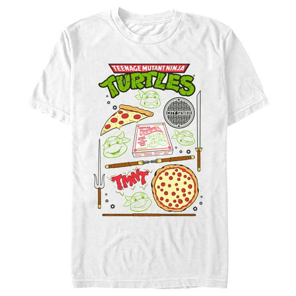 Men's Teenage Mutant Ninja Turtles Favorite Icons  Graphic Tee White Medium