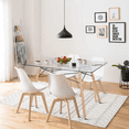 thumbnail image 2 of Mesa de Comedor FurnitureR Rectangular de Cristal para 4-6 Personas, 2 of 9