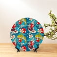 thumbnail image 6 of Balery Japanese Koi Print Bone China Decorative Plate Ceramic Dinner Plates Art Crafts with Display Stand-10in, 6 of 6