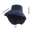 thumbnail image 3 of Wide Brim Sun Hat with Neck Flap, Foldable Breathable Bucket Hat for Women Men, Lightweight UV Protection Fishing Hiking Beach Summer Travel Cap, 3 of 6