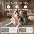 thumbnail image 5 of BERTHMEER 8'×10' Area Rugs for Living Room Bedroom Washable Large Brown Gray Vintage Oriental Non Slip Rugs for Office Dining Room Playroom Farmhouse Traditional Distressed Carpets, 5 of 8