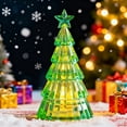 thumbnail image 3 of Christmas Tree Night Light Decoration Mini Xmas Tree Decorative Lamp Battery Powered 3D Tree LED Table Light Home Office Holiday Party Ornament, 3 of 7