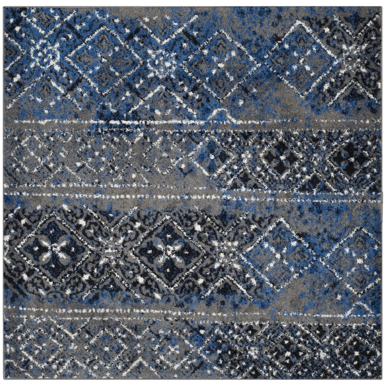 SAFAVIEH Adirondack Montague Geometric Area Rug, Silver/Multi, 3' x 5'