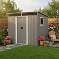 thumbnail image 1 of Homy Casa Metal Outdoor Storage Shed with Sliding Door, Weather Resistant Backyard Tool Shed, 1 of 7