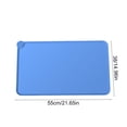 thumbnail image 3 of Silicone Pet Food Tray - Non Slip Pet Dog Cat Bowl Placemat - Feeding Mat - Waterproof Dog Cat Food Mats - For Carpet （Blue）, 3 of 6