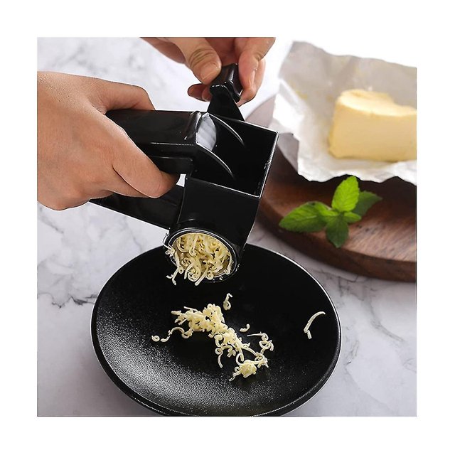 Cheese Grater Hand Shredder - Manual Hand Crank Handheld Cheese Cutter With Stainless Steel Drum