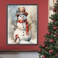 thumbnail image 4 of Pintura de diamante 5D DIY, taladro redondo completo, Kit de muñeco de nieve de Navidad, decoración del hogar, 30x40cm, 4 of 9