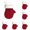 Red*5, variant on Mini Knitted Mitten Christmas Tree Ornament, Cute Xmas Hanging Decoration for Holiday Tree Wreath Window Fireplace Home Decor Stocking Stuffer, 4.7 x 3.9 Inch, Tree Wreath Mantle Hanging Decor 3Pc