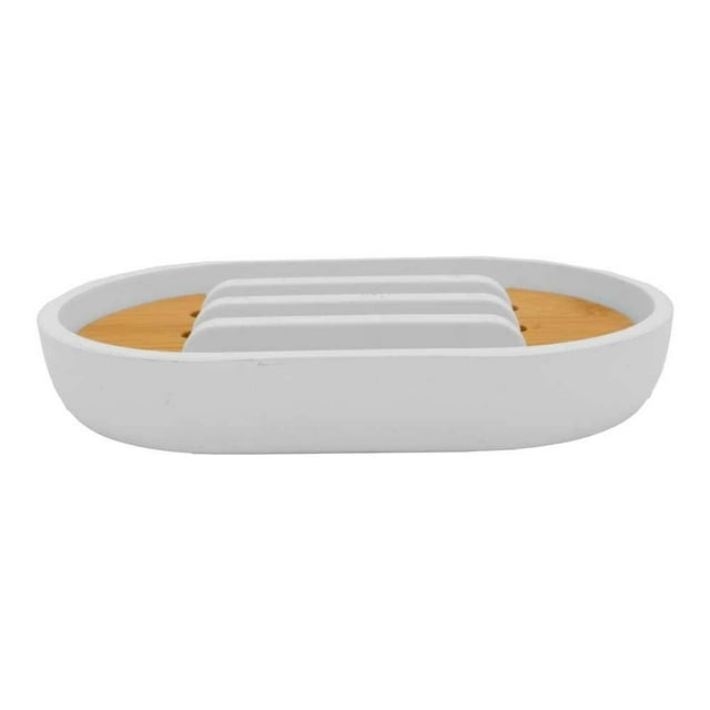 Jabonera Mainstays 2 x 8.5 x 13 cm Diseño Liso Color Blanco