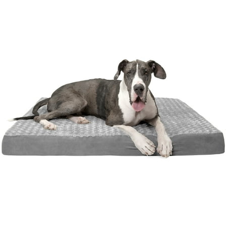 UPC: 0842229115055 | FurHaven Pet Products Ultra Plush Deluxe Orthopedic Pet Bed for Dogs & Cats – Gray  Jumbo Plus